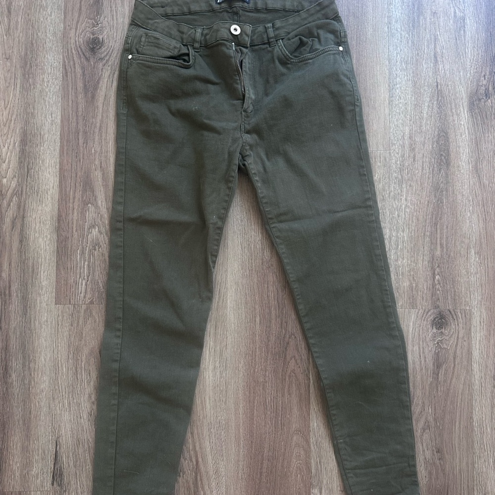 Zara Dark Green Skinny Women Jeans